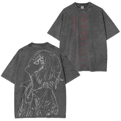 Juuzou Suzuya – Tokyo Ghoul Oversized Acid Unisex Washed T-Shirt