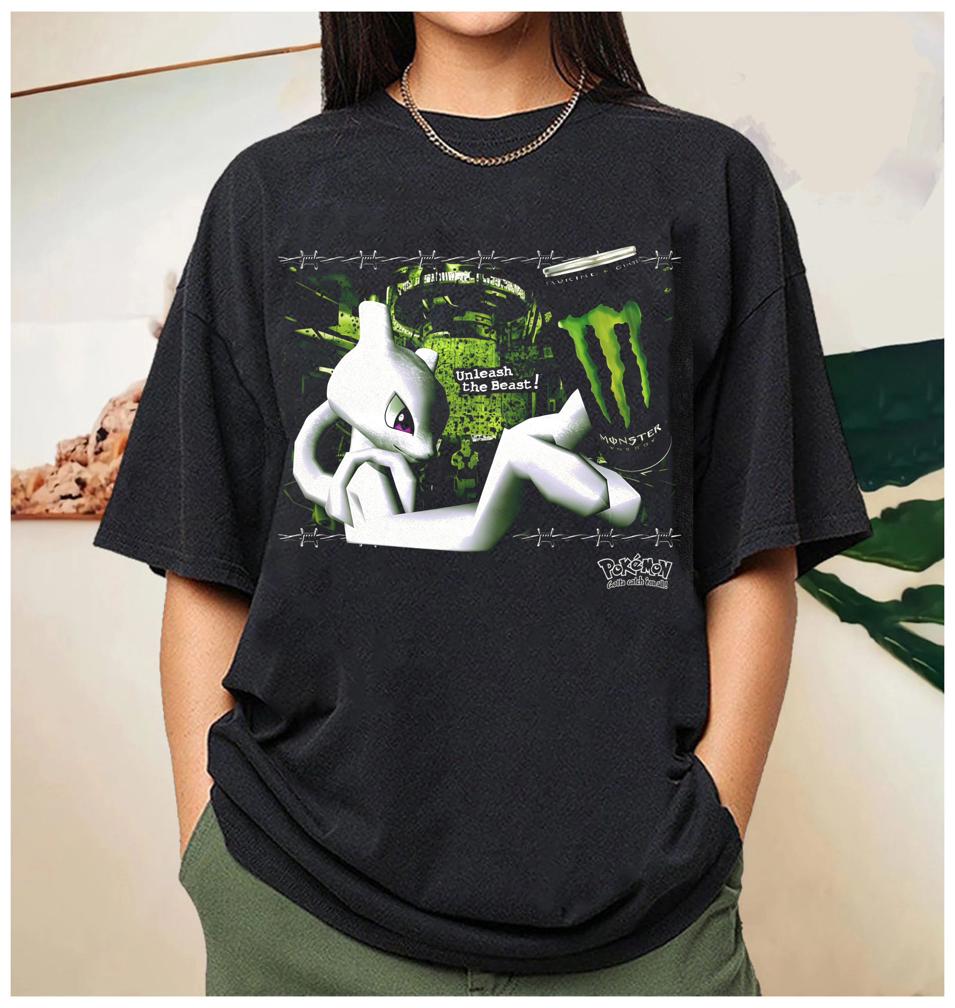 Mewtwo X Monster Energy  Unisex T-shirt/Crewneck/Hoodie