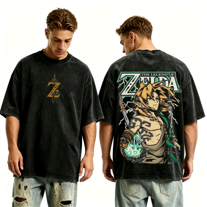 The Legend of Zelda Game Unisex Washed T-Shirt