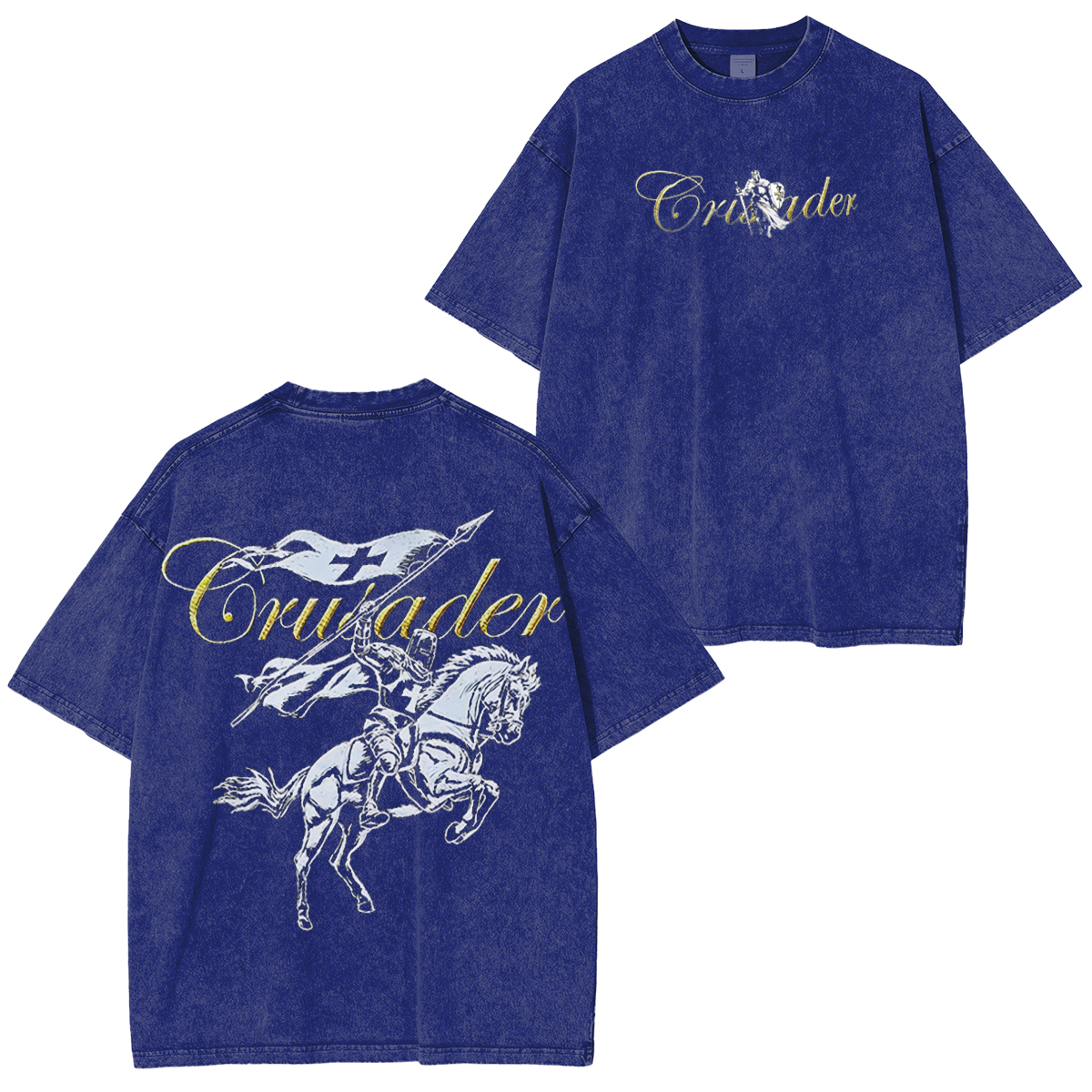 Crusader Vintage Unisex  Washed Hoodie/T-Shirt/Sweatshirt