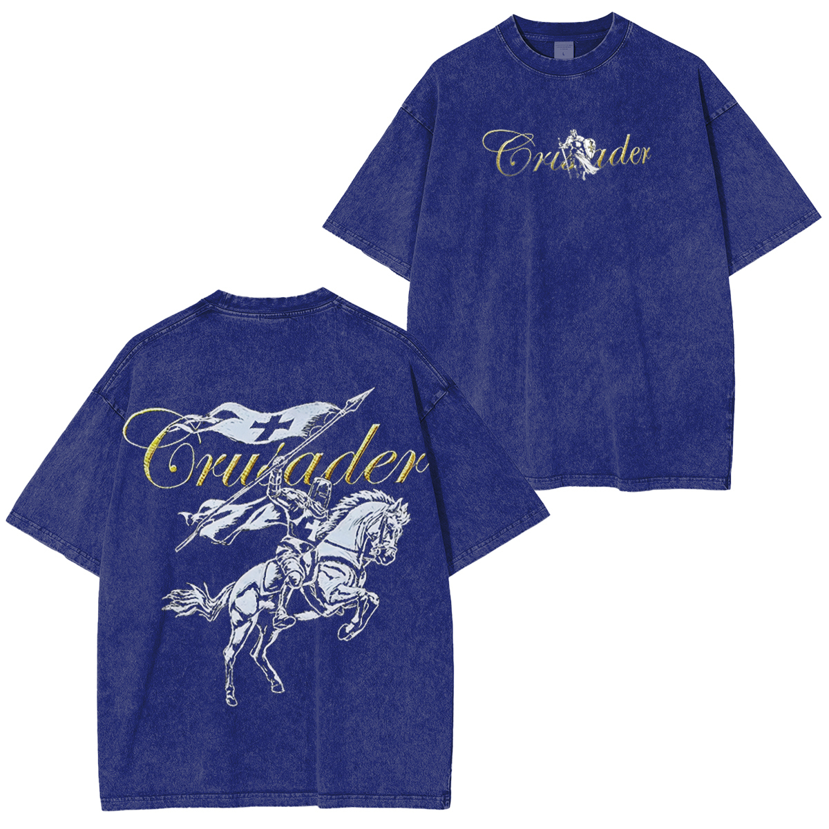 Crusader Vintage Unisex  Washed Hoodie/T-Shirt/Sweatshirt