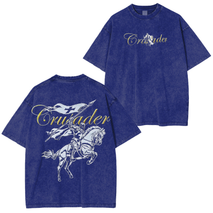 Crusader Vintage Unisex  Washed Hoodie/T-Shirt/Sweatshirt