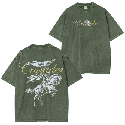 Crusader Vintage Unisex  Washed Hoodie/T-Shirt/Sweatshirt