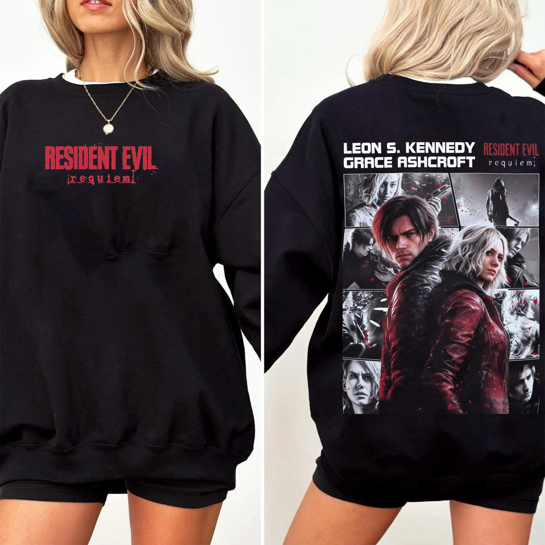 Re9 Graceashcroft And Leonkennedy Oversized T-shirt/Crewneck/Hoodie