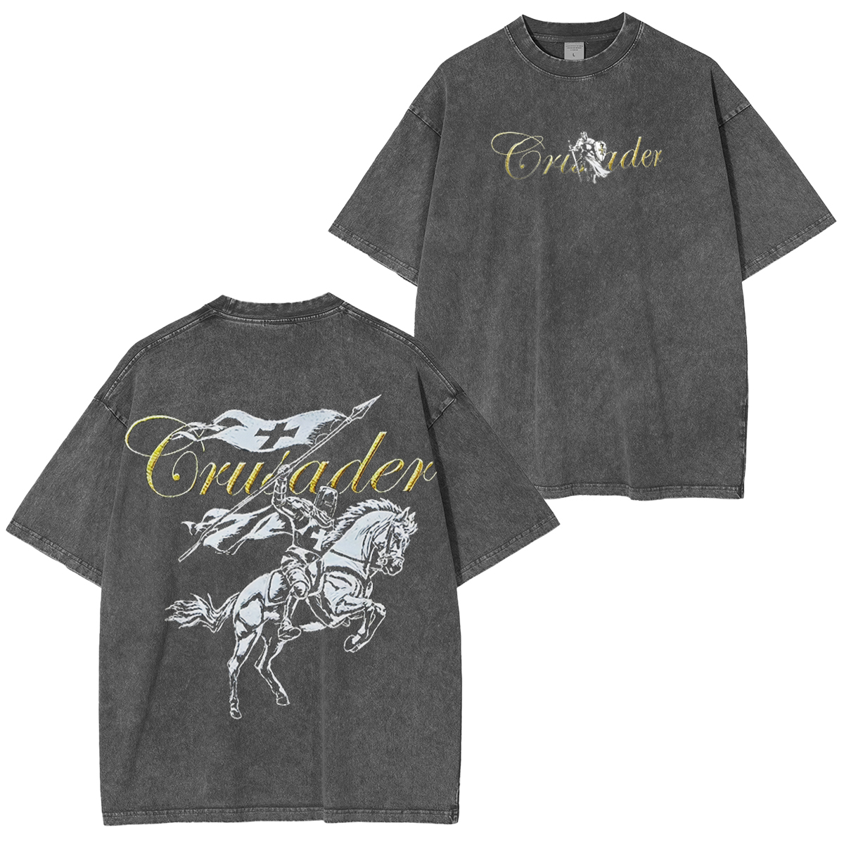 Crusader Vintage Unisex  Washed Hoodie/T-Shirt/Sweatshirt