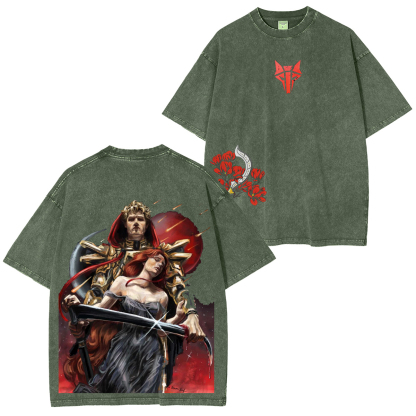 Red Risin Darrow and Eo Vintage Unisex  Washed T-Shirt