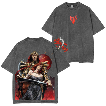 Red Risin Darrow and Eo Vintage Unisex  Washed T-Shirt