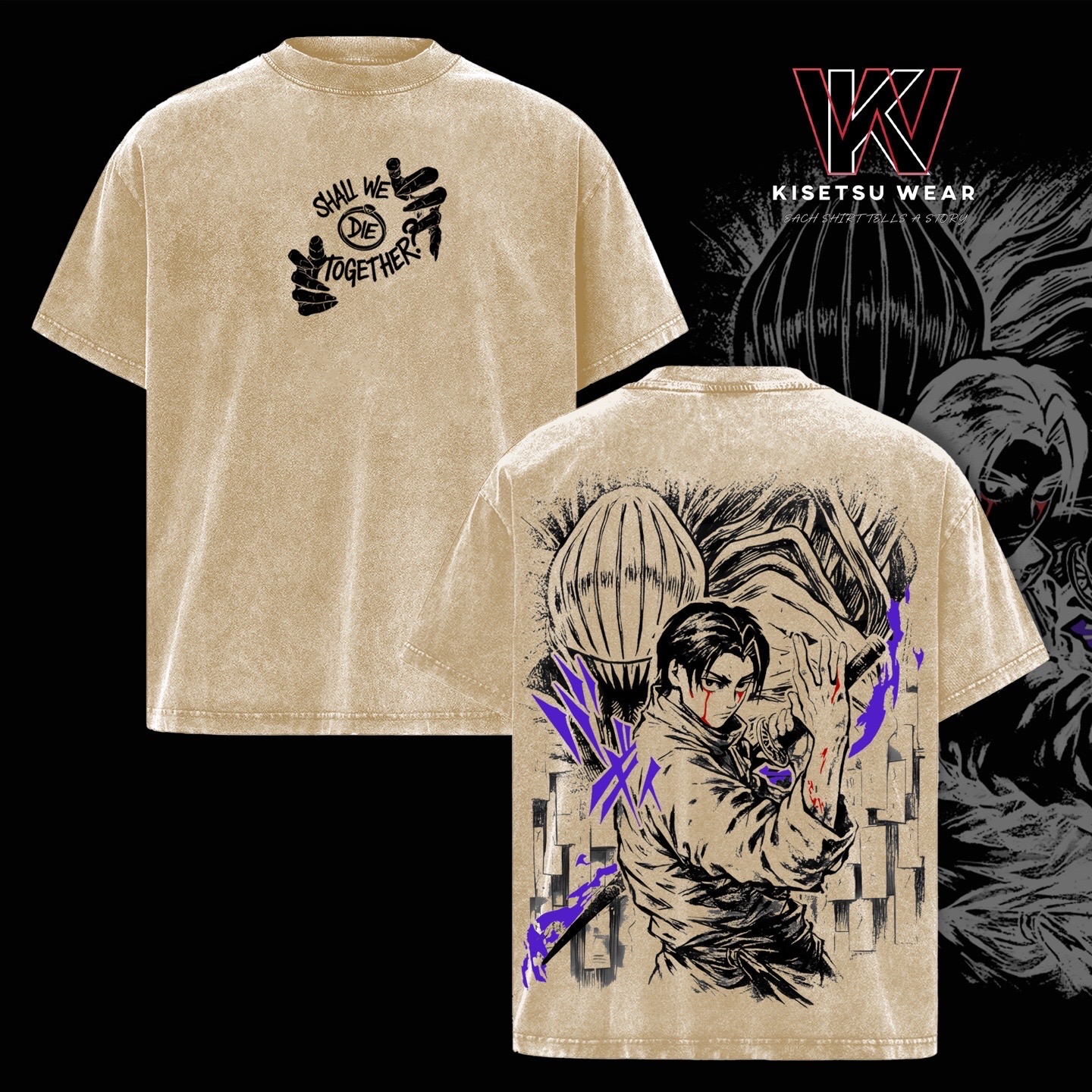 Gaara Naruto Anime Anime Double  Vintage Washed T-shirt/Crewneck/Hoodie