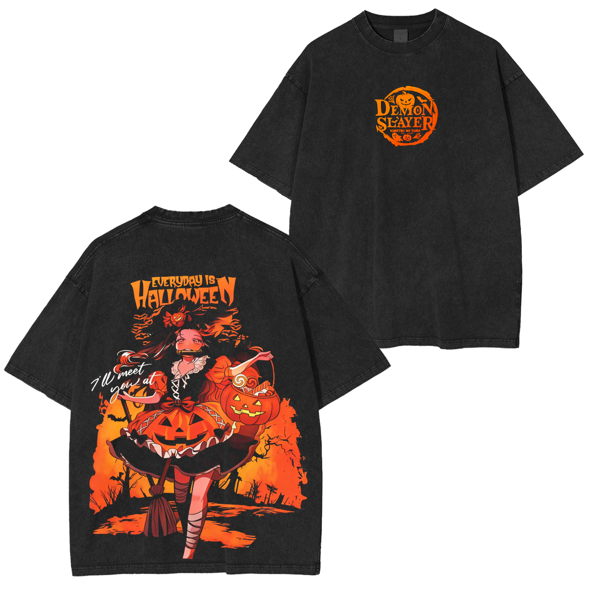 Nezuko Halloween Unisex Washed T-Shirt