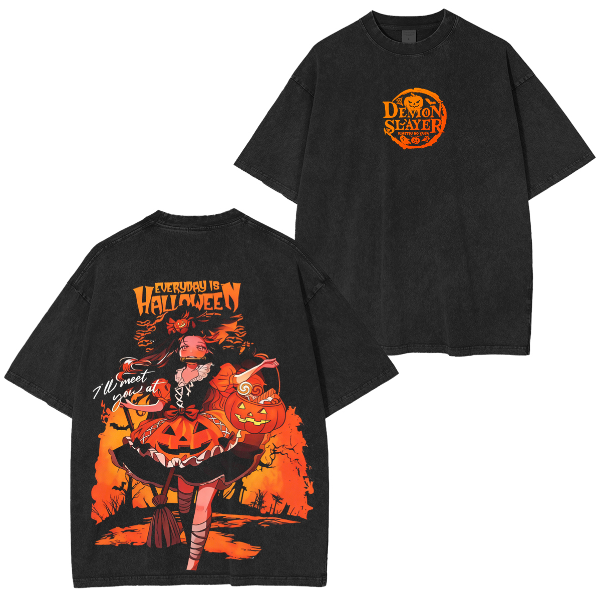 Nezuko Halloween Unisex Washed T-Shirt