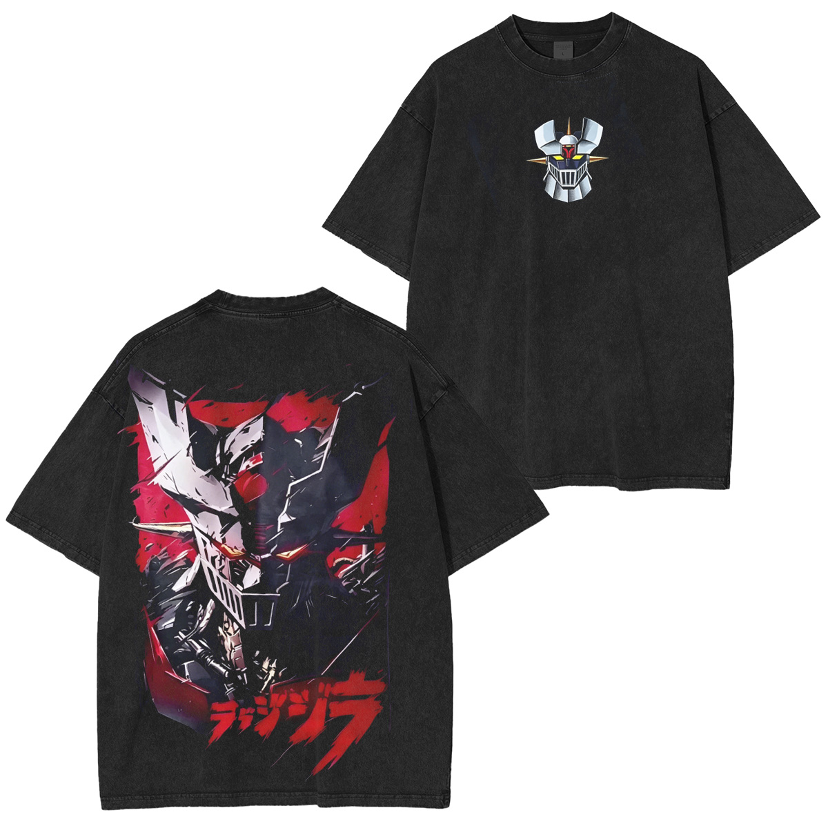 Mazinger Z Y El Gran Mazinger Washed T-shirt/Crewneck/Hoodie