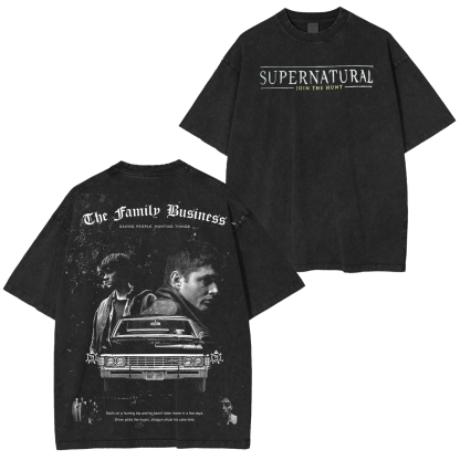THE FAMILY BUSINESS,AND THE REASON I’M BROKE Oversize Retro Washed Tee
