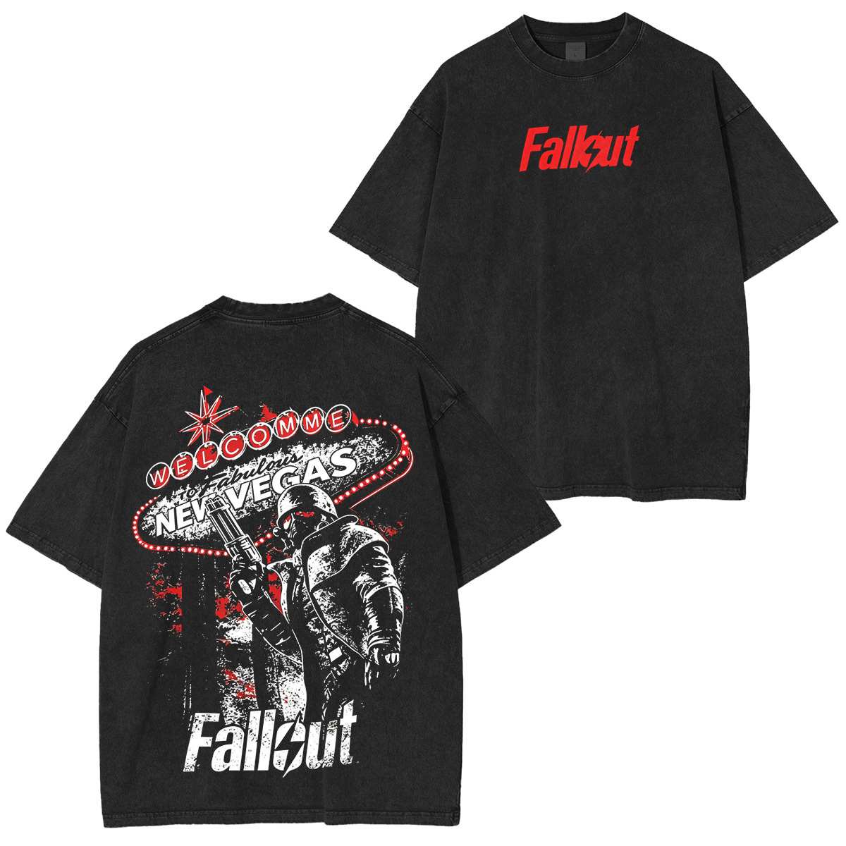 Fallout New Vegas Unisex Washed T-shirt