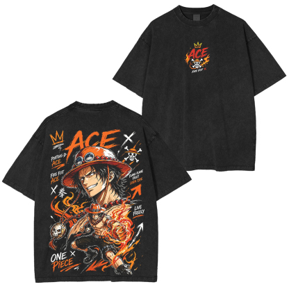 Portgas Ace Unisex Washed T-Shirt