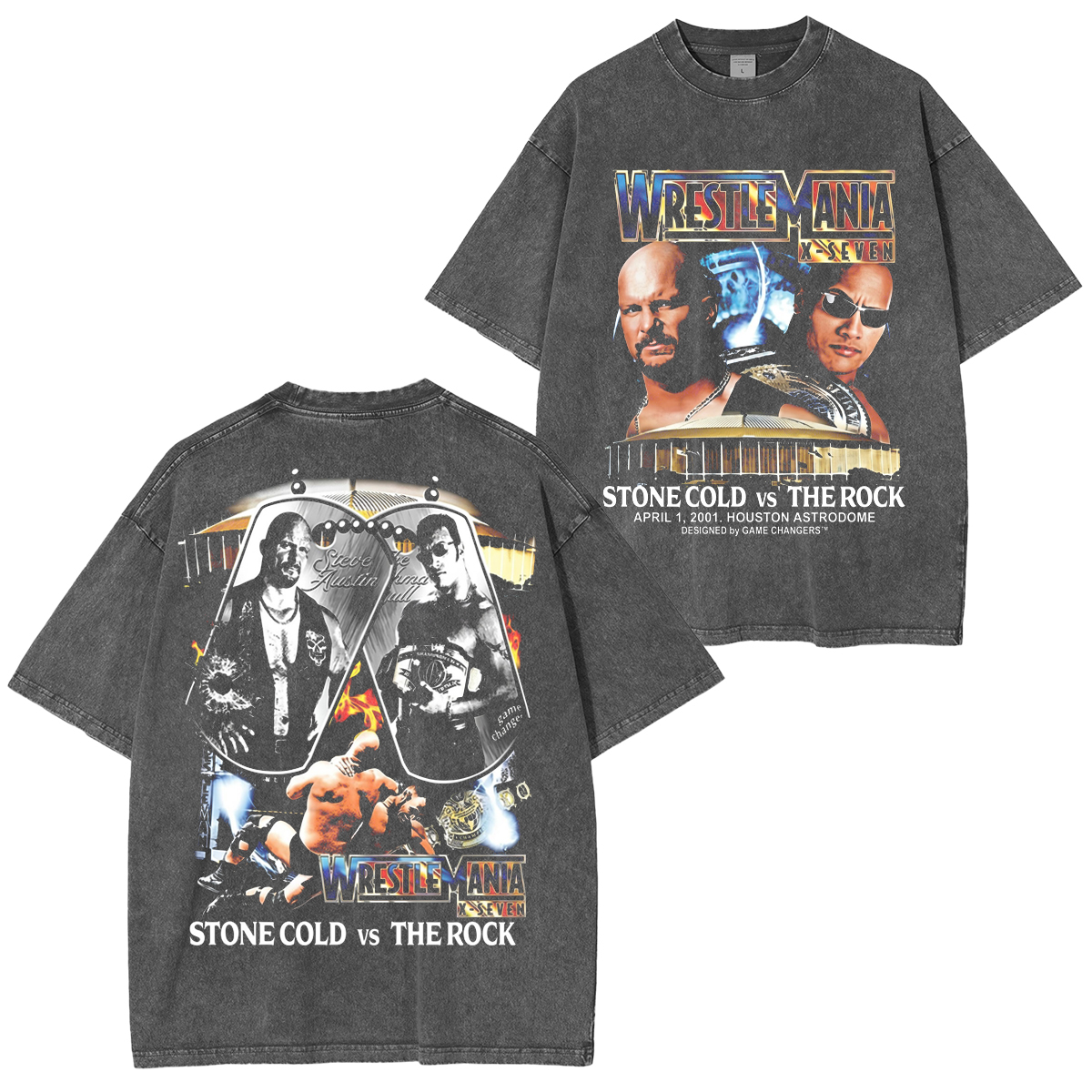 Wrestlemania 17he legend fight Stonecoldsteveaustin Washed T-shirt/Crewneck/Hoodie