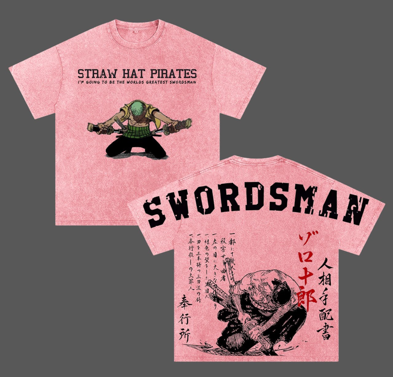 One Piece Zoro Unisex Washed T-Shirt