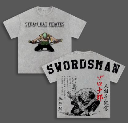 One Piece Zoro Unisex Washed T-Shirt