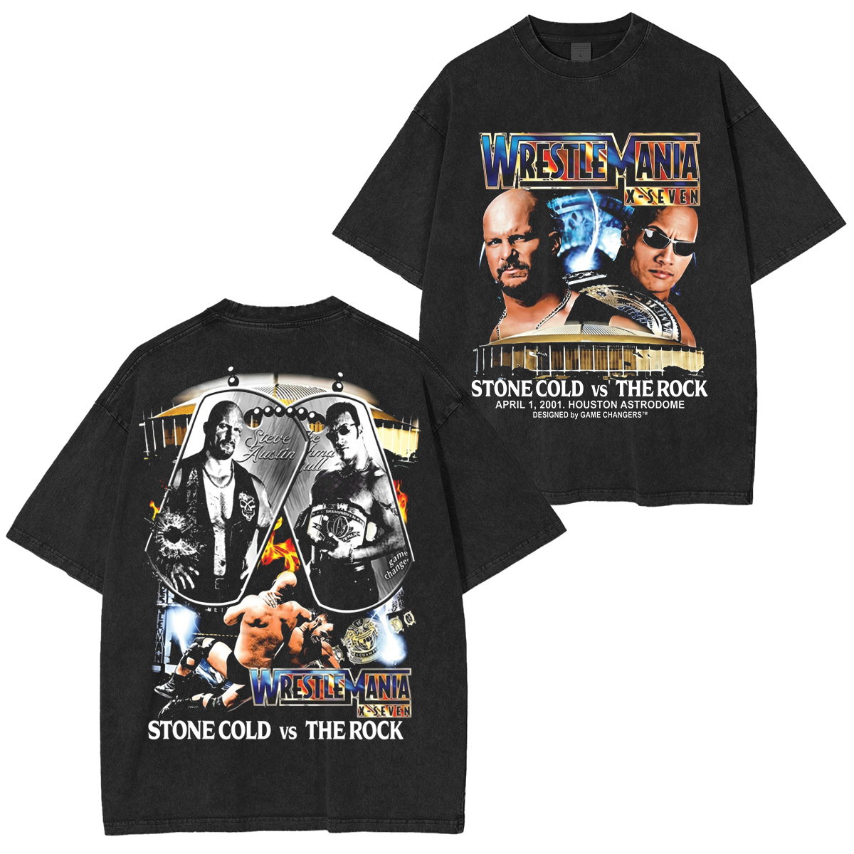Wrestlemania 17he legend fight Stonecoldsteveaustin Washed T-shirt/Crewneck/Hoodie