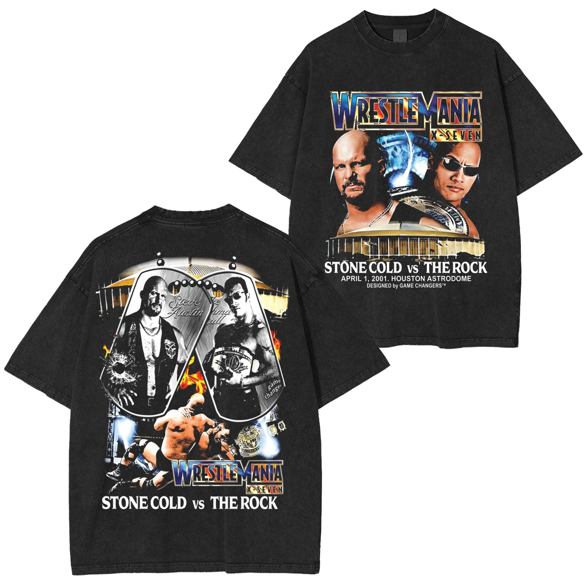 Wrestlemania 17he legend fight Stonecoldsteveaustin Washed T-shirt/Crewneck/Hoodie