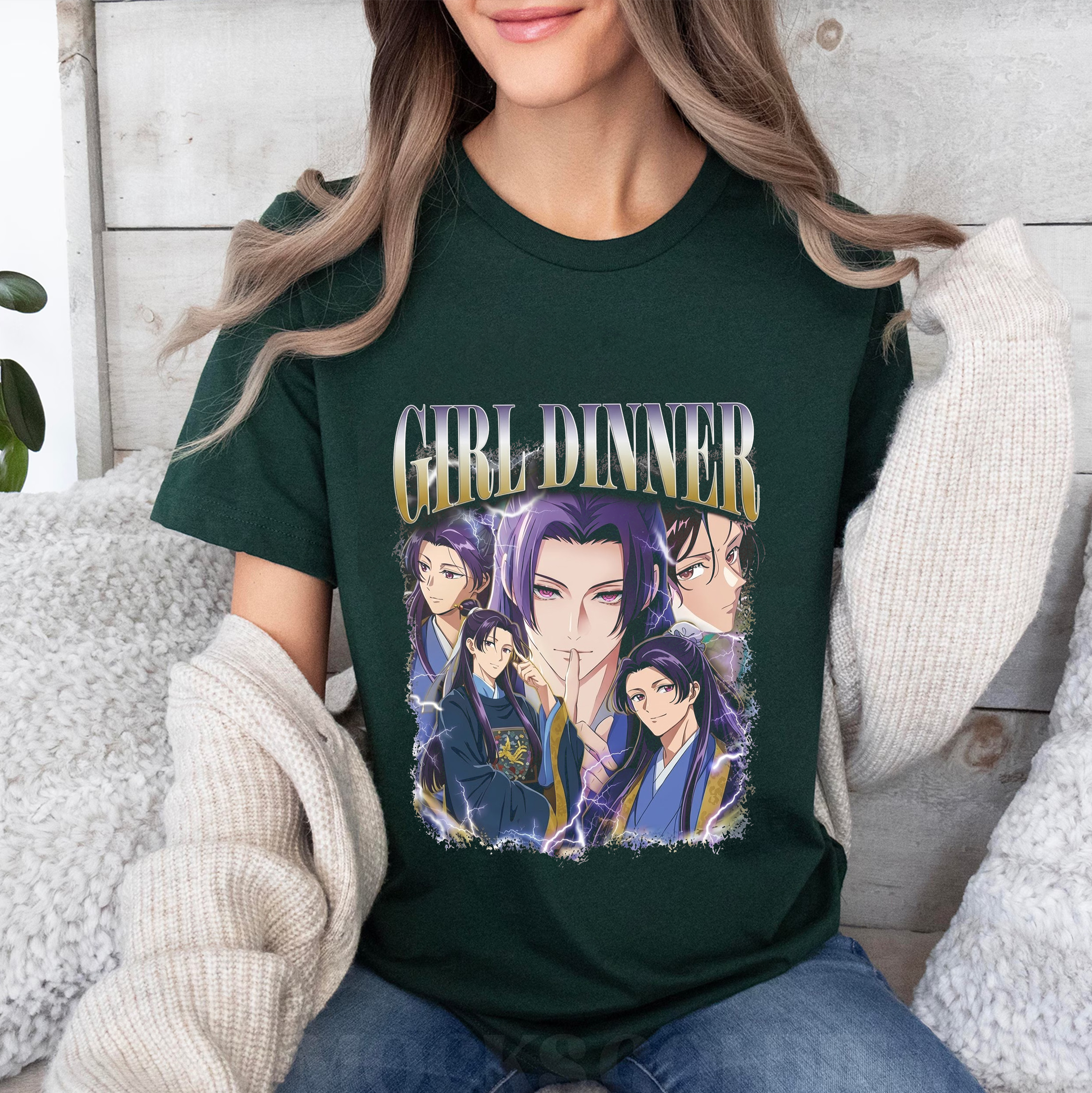 Girl Dinner Fall in Love with Shy Frog: Discover Adorable Oversized T-shirt/Crewneck/Hoodie