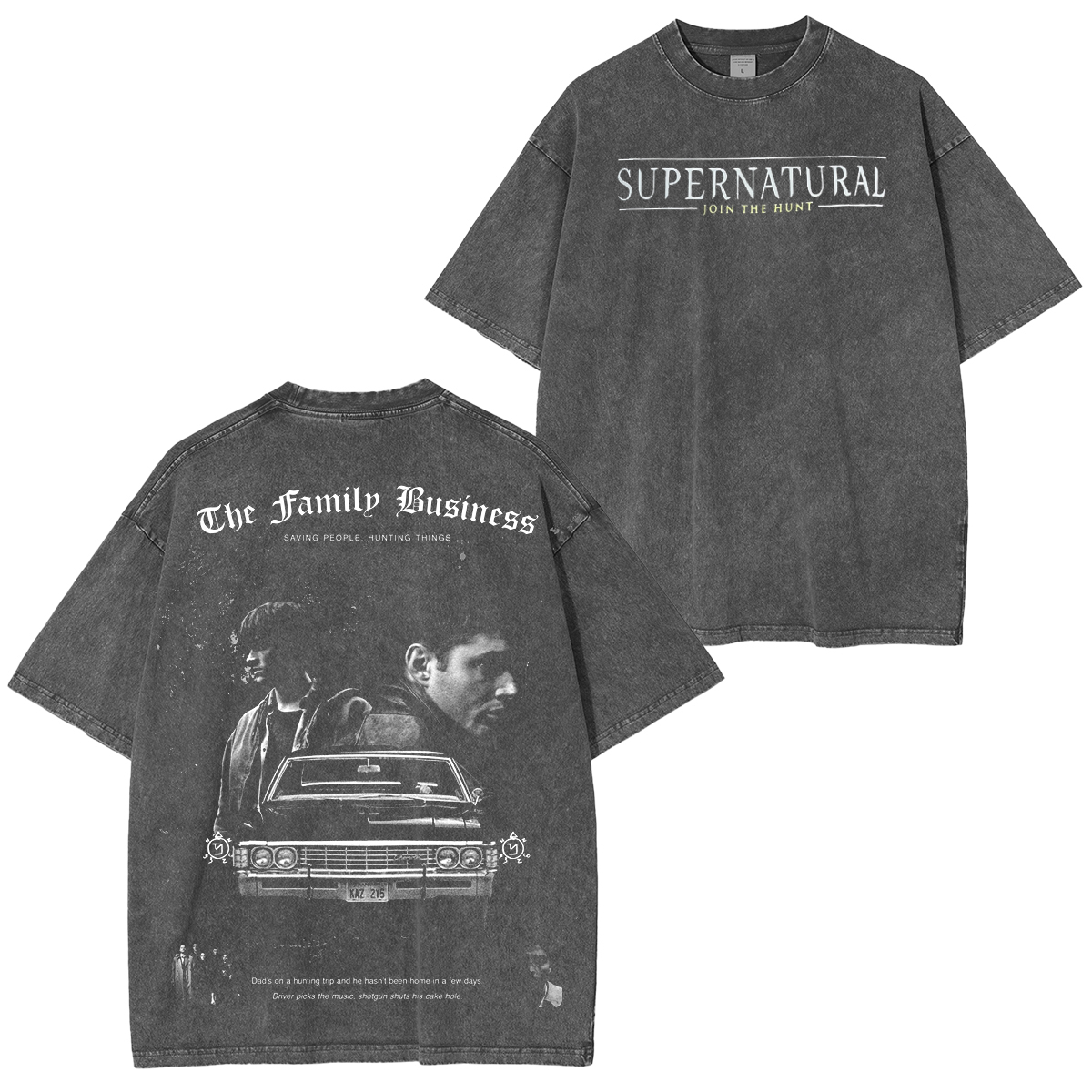 THE FAMILY BUSINESS,AND THE REASON I’M BROKE Oversize Retro Washed Tee