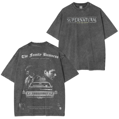 THE FAMILY BUSINESS,AND THE REASON I’M BROKE Oversize Retro Washed Tee