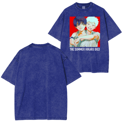 thesummerhikarudied:Hikaru and Yoshiki Official Art Double Retro Washed T-Shirt