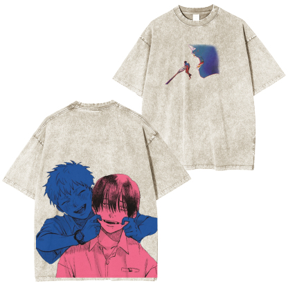 thesummerhikarudied:Hikaru and Yoshiki Official Art Double Retro Washed T-Shirt