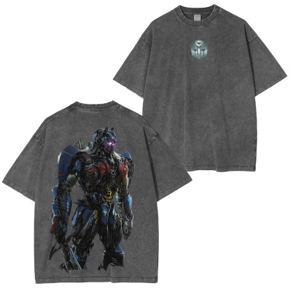 Optimus Prime in Transformers the last Knight Washed Unisex T-Shirt