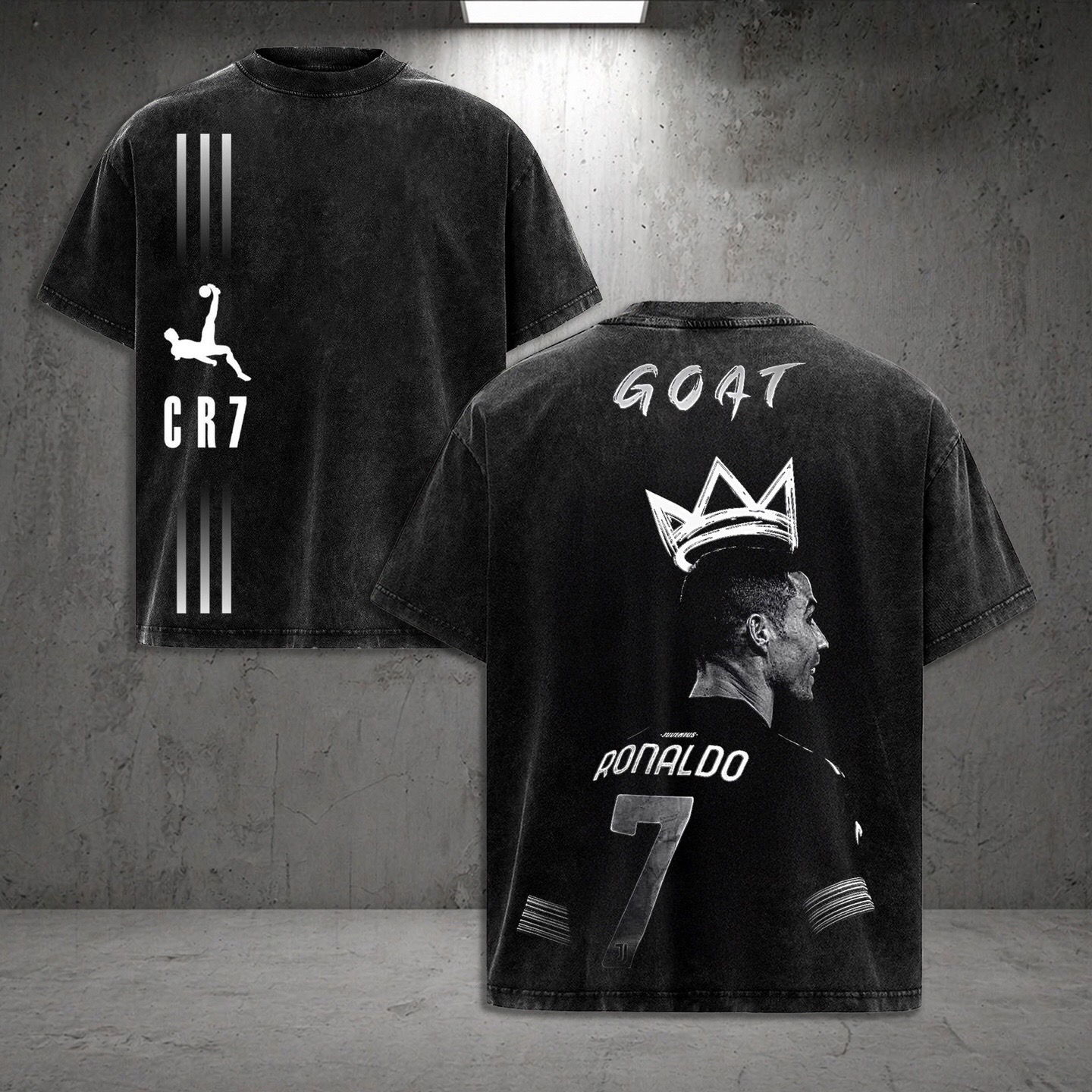 CR7 — The GOAT  Unisex Washed T-Shirt
