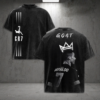 CR7 — The GOAT  Unisex Washed T-Shirt