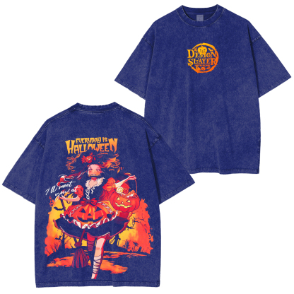 Nezuko Halloween Unisex Washed T-Shirt