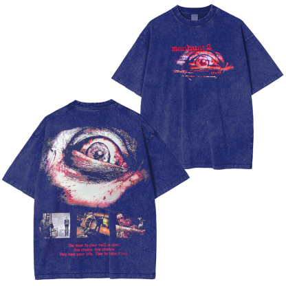 Manhunt PS2 Oversized Unisex Washed T-Shirt