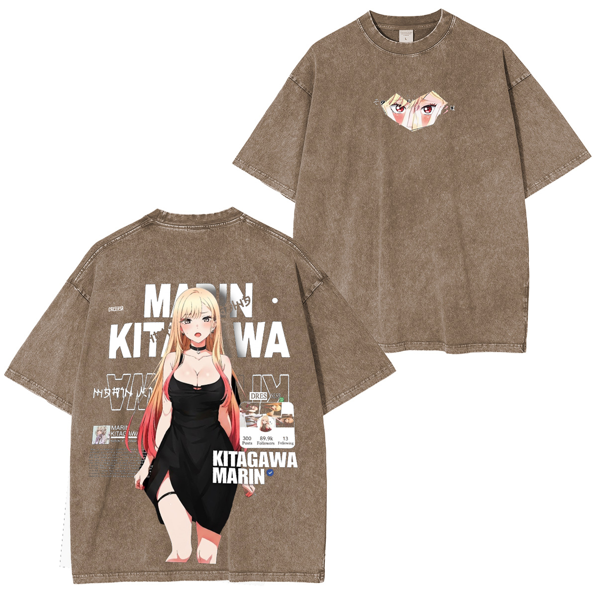 Marin Kitagawa Graphic Oversized Unisex Washed T-Shirt