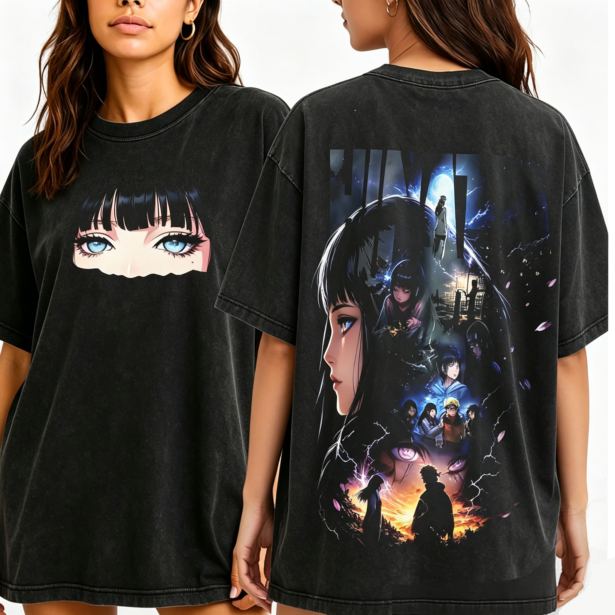 Naturo Hinata Hyuga Vintage Washed T-shirt/Crewneck/Hoodie