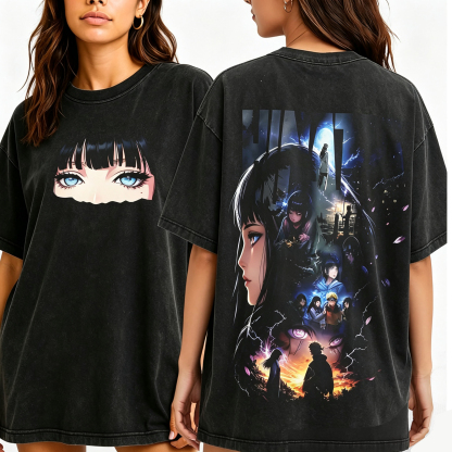 Naturo Hinata Hyuga Vintage Washed T-shirt/Crewneck/Hoodie