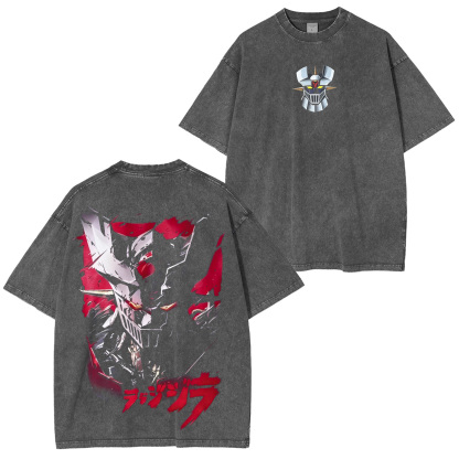 Mazinger Z Y El Gran Mazinger Washed T-shirt/Crewneck/Hoodie