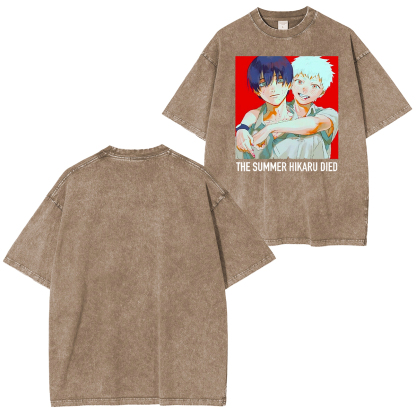 thesummerhikarudied:Hikaru and Yoshiki Official Art Double Retro Washed T-Shirt