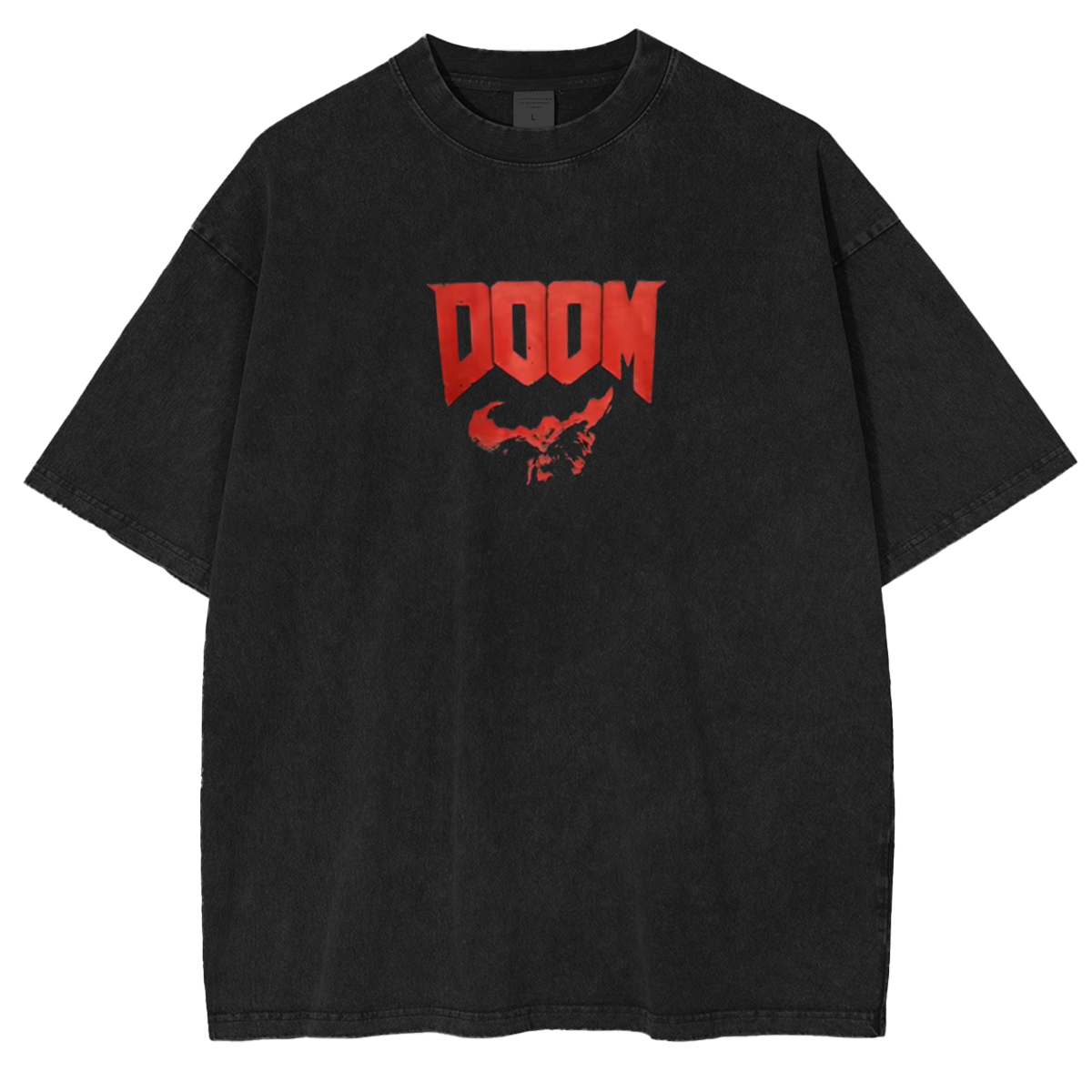 DOOM Tattoo Art Vintage Washed Unisex T-Shirt