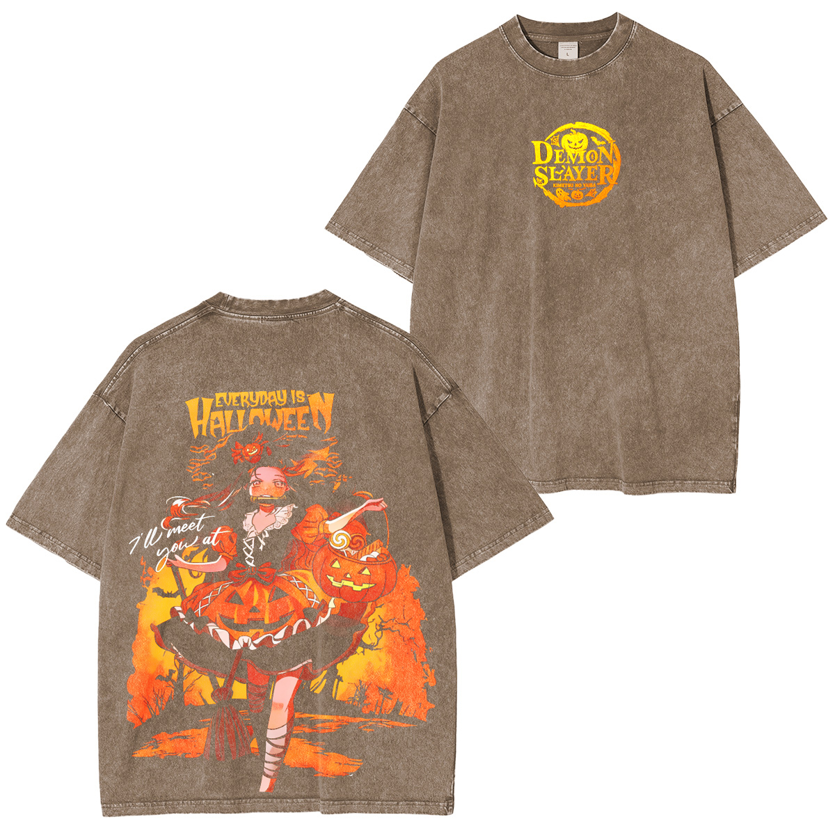 Nezuko Halloween Unisex Washed T-Shirt