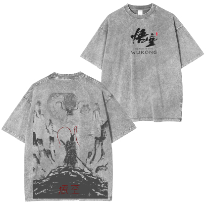 Black Myth Zhong Kui Nanatsu no Taizai Vintage Unisex Washed T-Shirt