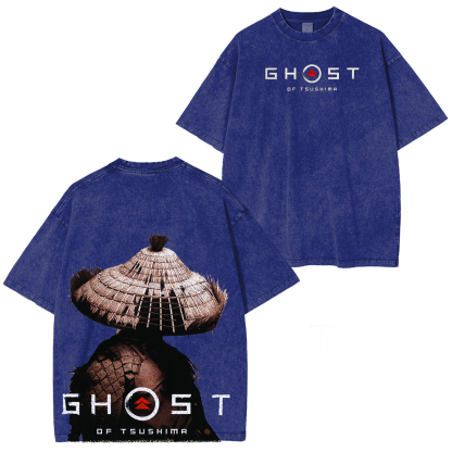 Ghost of Tsushima Katana Slash  Quiet But Deadly Drip Vintage Washed Unisex T-Shirt