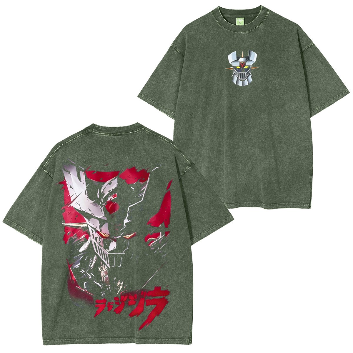 Mazinger Z Y El Gran Mazinger Washed T-shirt/Crewneck/Hoodie