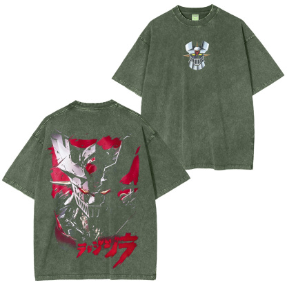 Mazinger Z Y El Gran Mazinger Washed T-shirt/Crewneck/Hoodie