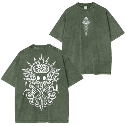 Hollow Knight Knight of silence Vintage Unisex Washed T-Shirt