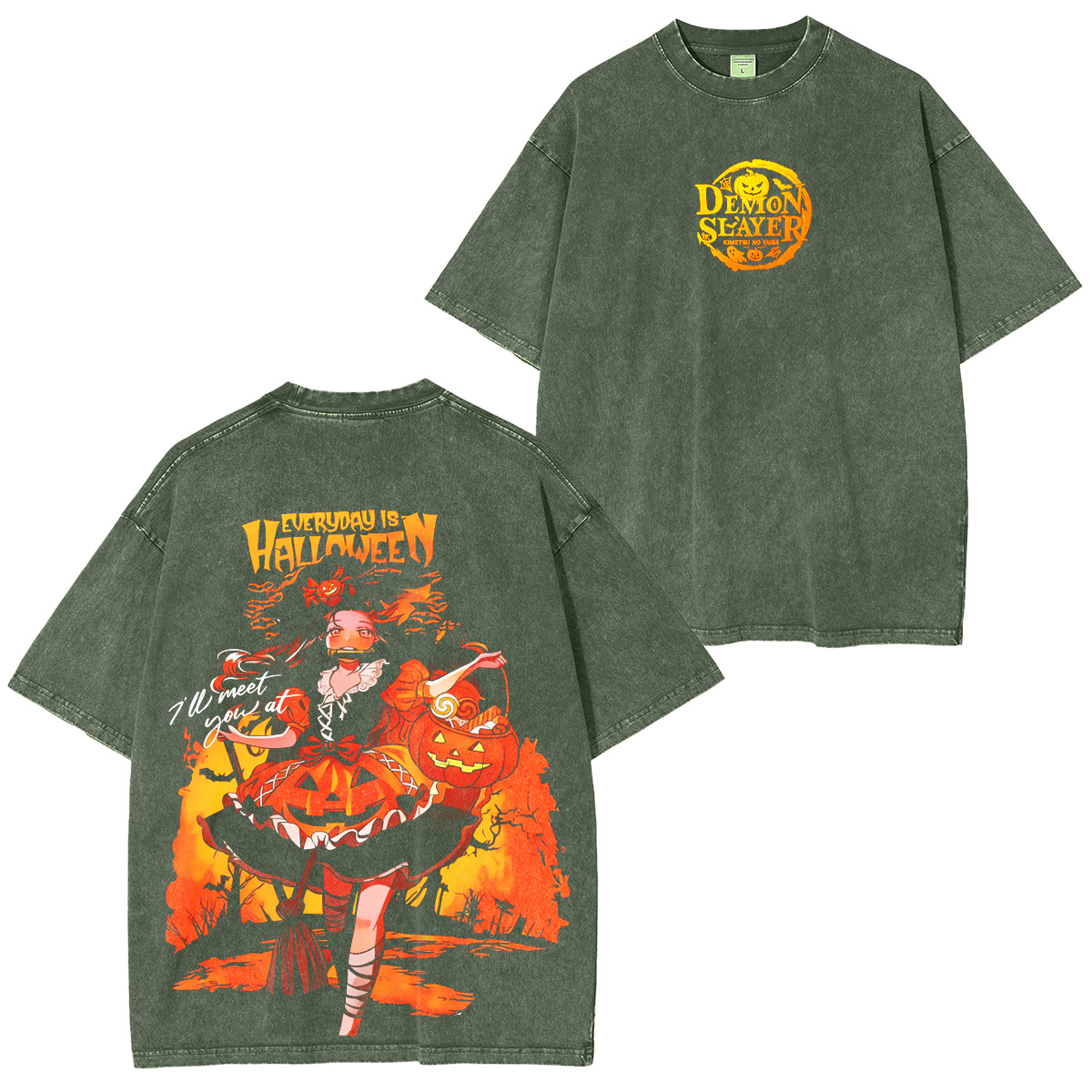 Nezuko Halloween Unisex Washed T-Shirt