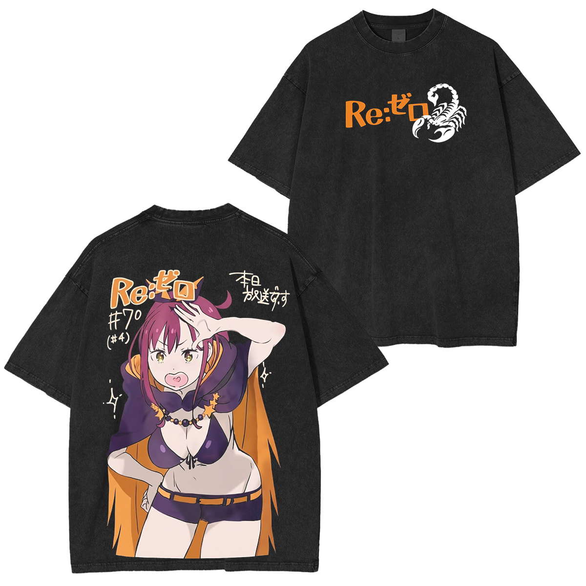 Shaula Re zero best waifu anime Unisex Washed T-Shirt