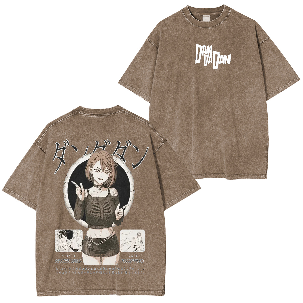 Momo Ayase Dandadan Anime Manga Vintage Unisex Washed T-Shirt