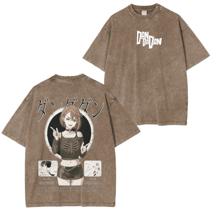 Momo Ayase Dandadan Anime Manga Vintage Unisex Washed T-Shirt