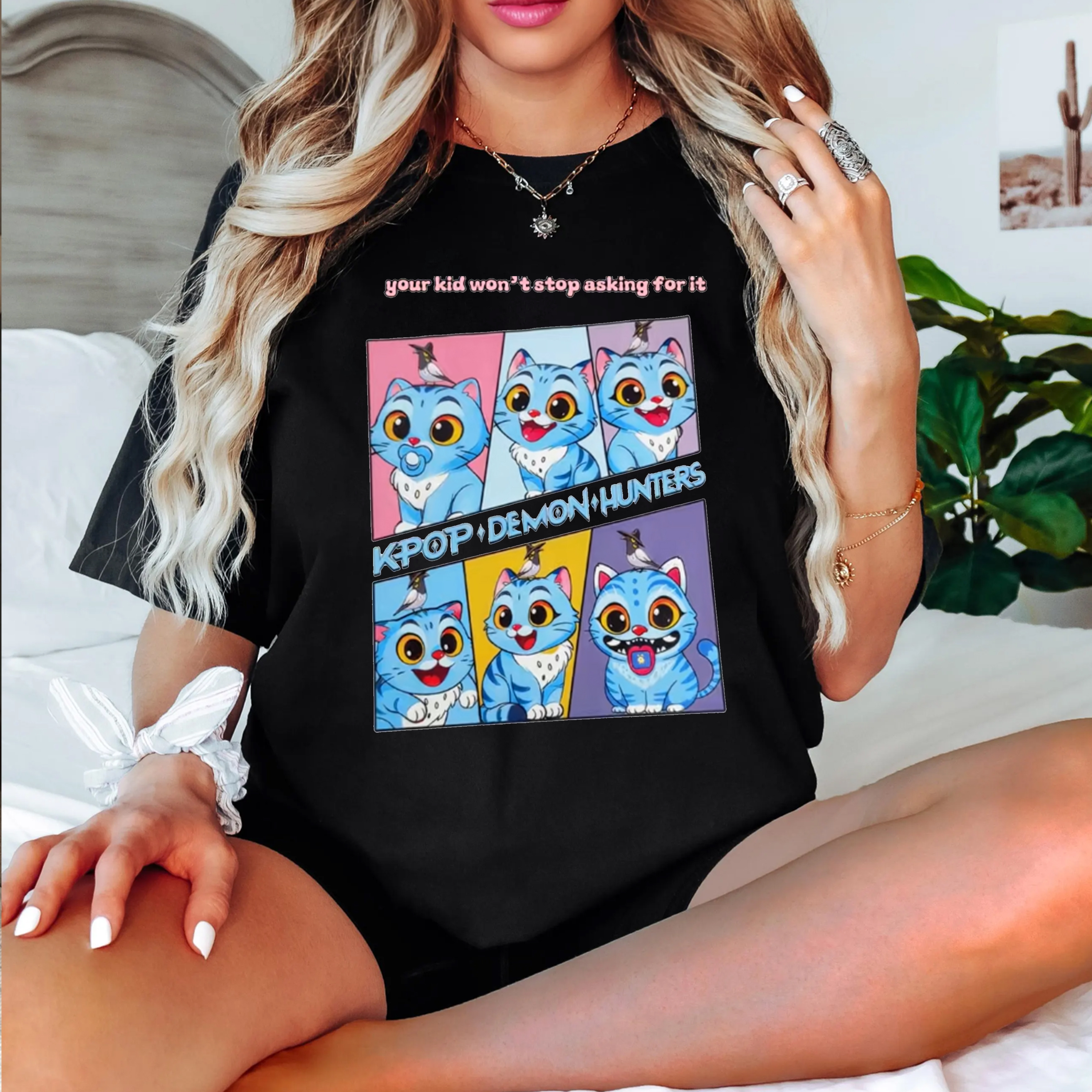 Derpy Kpop Demon Hunters Tiger Unisex T-shirt/Crewneck/Hoodie